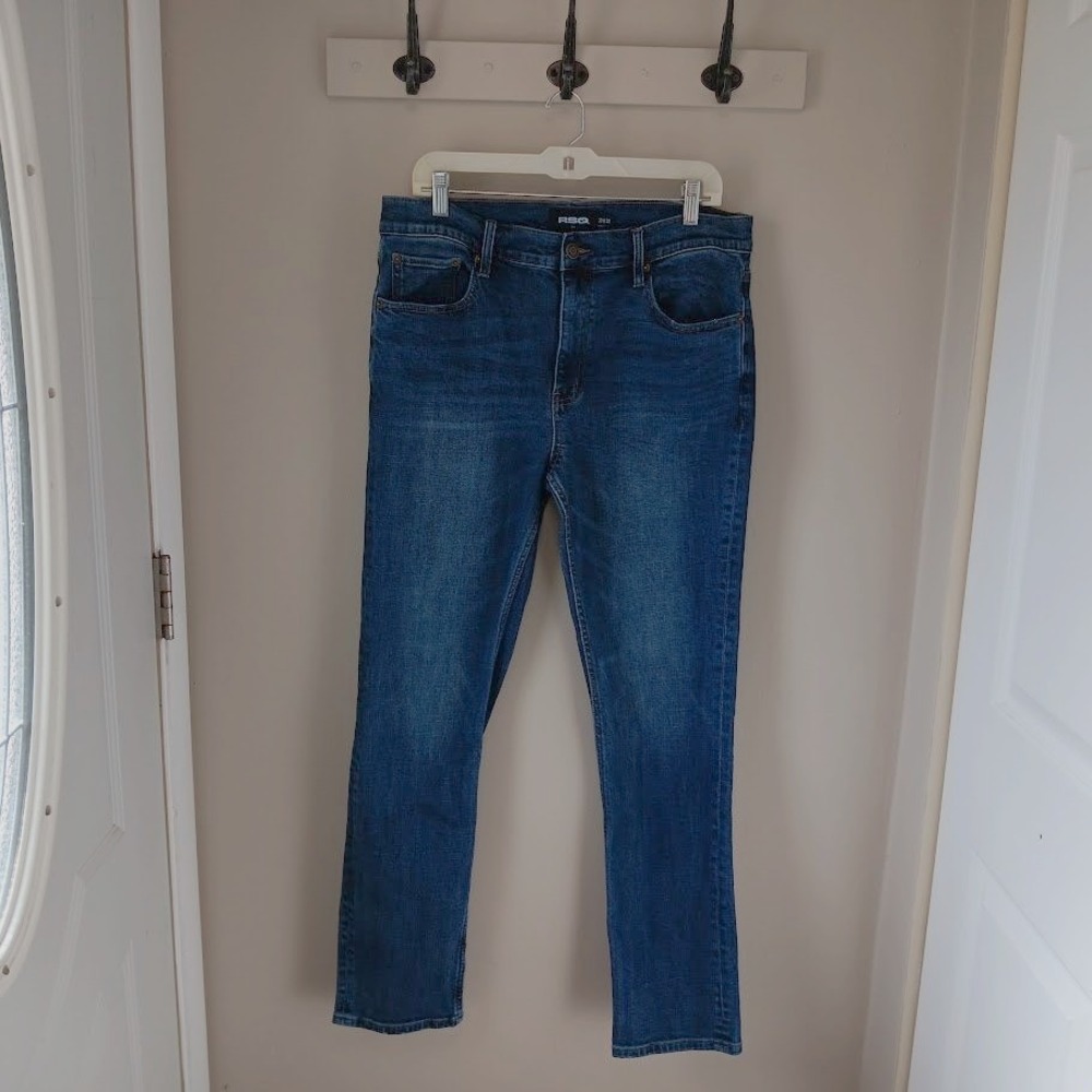 RSQ Slim Fit Jeans Mens‎ 33x32 Medium Wash Blue Good Condition Denim